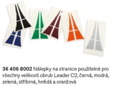 Příslušenství k brýlím Leader barevné samolepky na stranice, 6 barev