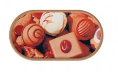 pouzdro se zrcátkem-čokoládové bonbóny